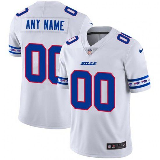 Men Buffalo Bills Nike White Custom Team Logo Limited NFL Jersey->customized nfl jersey->Custom Jersey